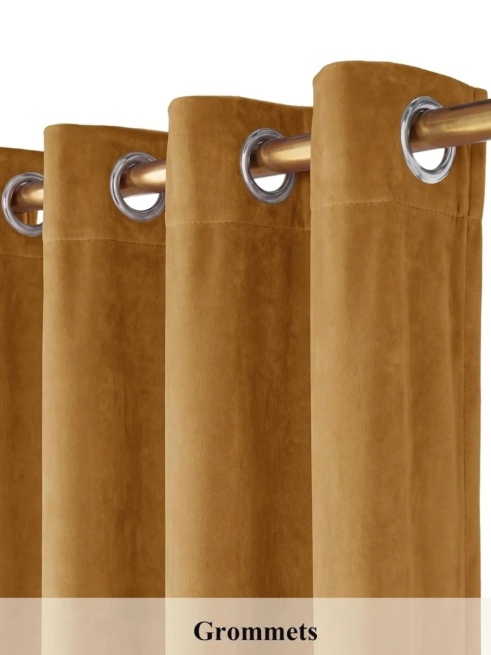 Gold Velvet Blackout Curtains